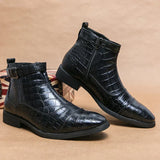 Ivo™ luxe boots met krokodillenprint voor heren