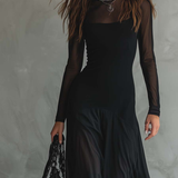 Tilda | Casual Zwarte Maxi-jurk