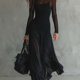 Tilda | Casual Zwarte Maxi-jurk