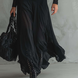 Tilda | Casual Zwarte Maxi-jurk