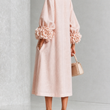 Marnie | Bloemen Midi-jurk met Knopen