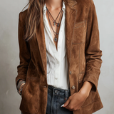 Imogen | Vintage Bruine Blazer