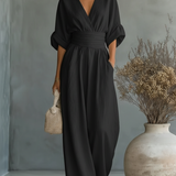 Maja | Elegante Jumpsuit met V-hals en Hoge Taille