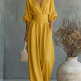 Maja | Elegante Jumpsuit met V-hals en Hoge Taille