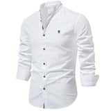 Elegant Casual Slim Fit Overhemd met Knoopsluiting voor Heren