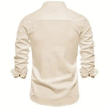 Elegant Casual Slim Fit Overhemd met Knoopsluiting voor Heren