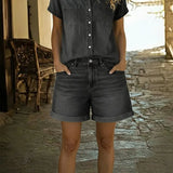 Stephanie | Casual korte denim set