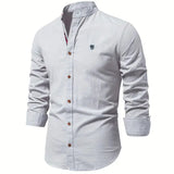 Elegant Casual Slim Fit Overhemd met Knoopsluiting voor Heren