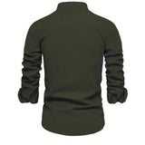 Elegant Casual Slim Fit Overhemd met Knoopsluiting voor Heren