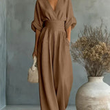 Maja | Elegante Jumpsuit met V-hals en Hoge Taille