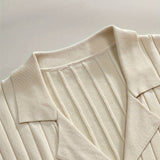 Elegant Gebreid Shirt met Korte Mouw