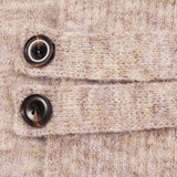 Harlow | Ribgebreid Vest in Haverbeige met Knooplus