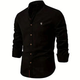 Elegant Casual Slim Fit Overhemd met Knoopsluiting voor Heren