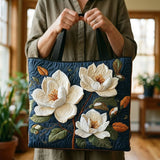 Ambachtelijke Gequilte Tas - Delicate Magnolia