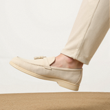 Beige loafer met franjes – elegant en comfortabel