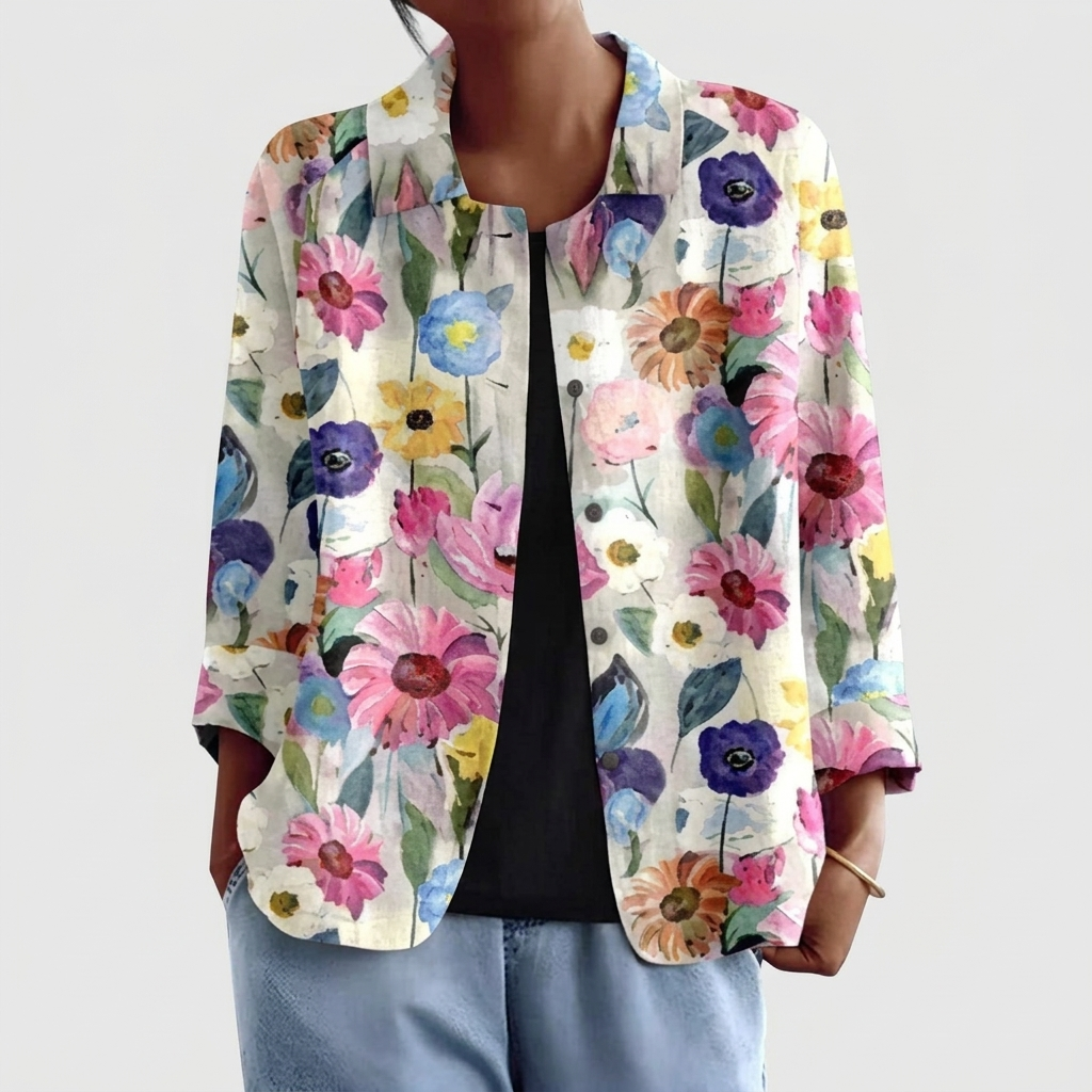 Noortje | Blazer met bloemenprint