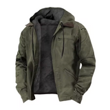Isak | Warme vintage jas met fleecevoering en capuchon