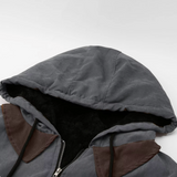 Isak | Warme vintage jas met fleecevoering en capuchon