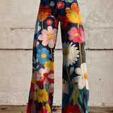 Léna | Wijde broek met bloemenprint
