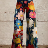 Léna - Wijde Broek met Bloemenprint