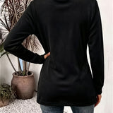 Lark | Zwarte Fluwelen Cardigan met Knoop
