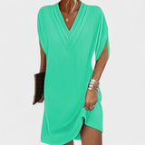 Helena - Elegante Jurk met Open Mouwen