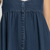 Karen | Zacht gewassen vintage denim maxi-jurk