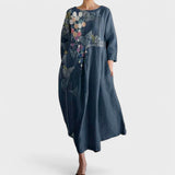 Ana - Kleurrijke Jurk met V-Hals