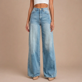 Wijde broek met flare-design