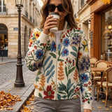 Tabitha | Vest met Rits, Botanische Tuinbloemen