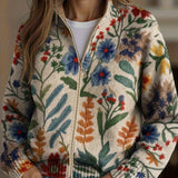 Tabitha | Vest met Rits, Botanische Tuinbloemen