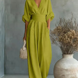 Maja | Elegante Jumpsuit met V-hals en Hoge Taille