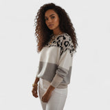 Joana - Casual Trui met Luipaardprint